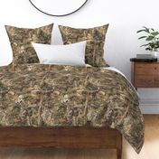 Autumn Camouflage Seamless Pattern - Natural Woodland Textile Design