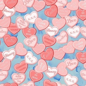 Candy Hearts Blue