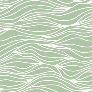 Tranquil spring green waves / large for bedding and wallpaper / relaxing wallpaper for meditation