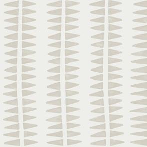 Small aztec triangle gray fern leaf vertical stripe