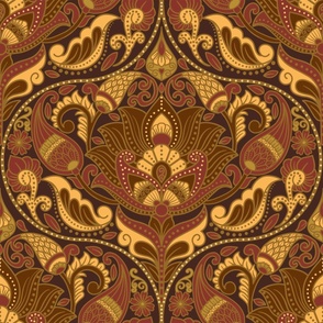 Large - Earthy Traditional Paisley 
