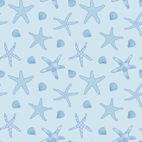 (small) starfish and clams 