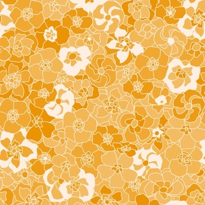 Retro Floral Monochromatic (27") - yellow, cream (ST2023RFM)