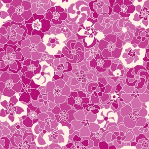 Retro Floral Monochromatic (27") - pink, cream (ST2023RFM)