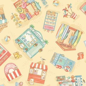 Beach Huts, vintage. Sea La Vie