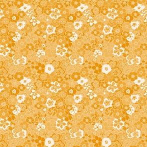 Retro Floral Monochromatic (7") - yellow, cream (ST2023RFM)