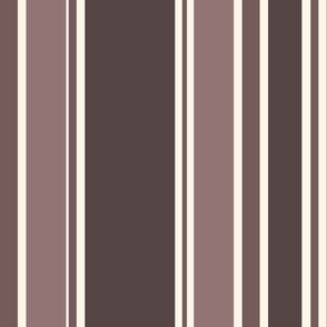 Brown Mauve Vertical Stripes-Large scale