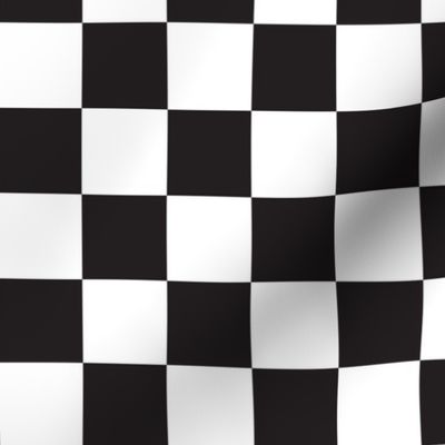 Traditional Black and White Checkerboard With 1.5 Inch Squares