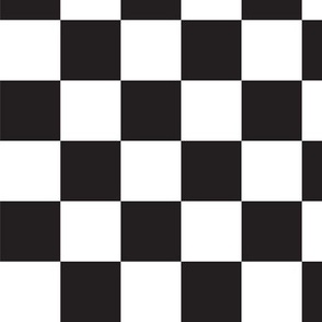 Traditional Black and White Checkerboard With 1.5 Inch Squares