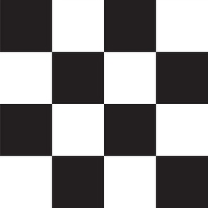 Traditional Black and White Checkerboard With 2 Inch Squares