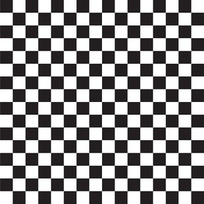 Traditional Black and White Checkerboard With Half-Inch Squares