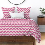 Geometric Chevrons Pink & Cream