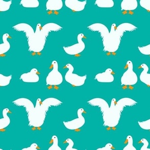 Ducks - Teal Green