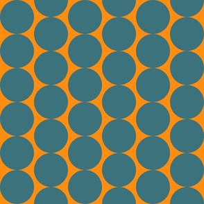 MCM Dots - Turquoise and Mustard