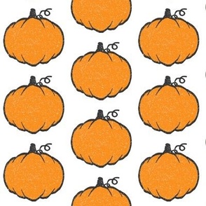Old Print Orange Pumpkin Pattern