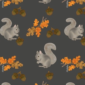 Squirrels and acorns