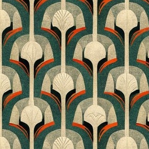 vintage dark green background art deco leaf 