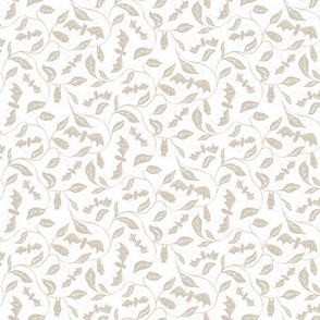   Bat Forest - cute bats among leaves - textured white and beige - small
