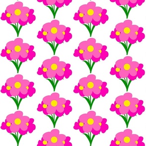 17k cheer daisy wallpaper pink white