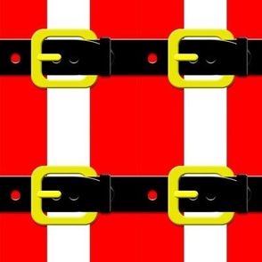 Santa's Belt Patten In Red, Black and Yellow