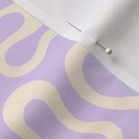 Modern groovy waves in digital lavender  - Small scale