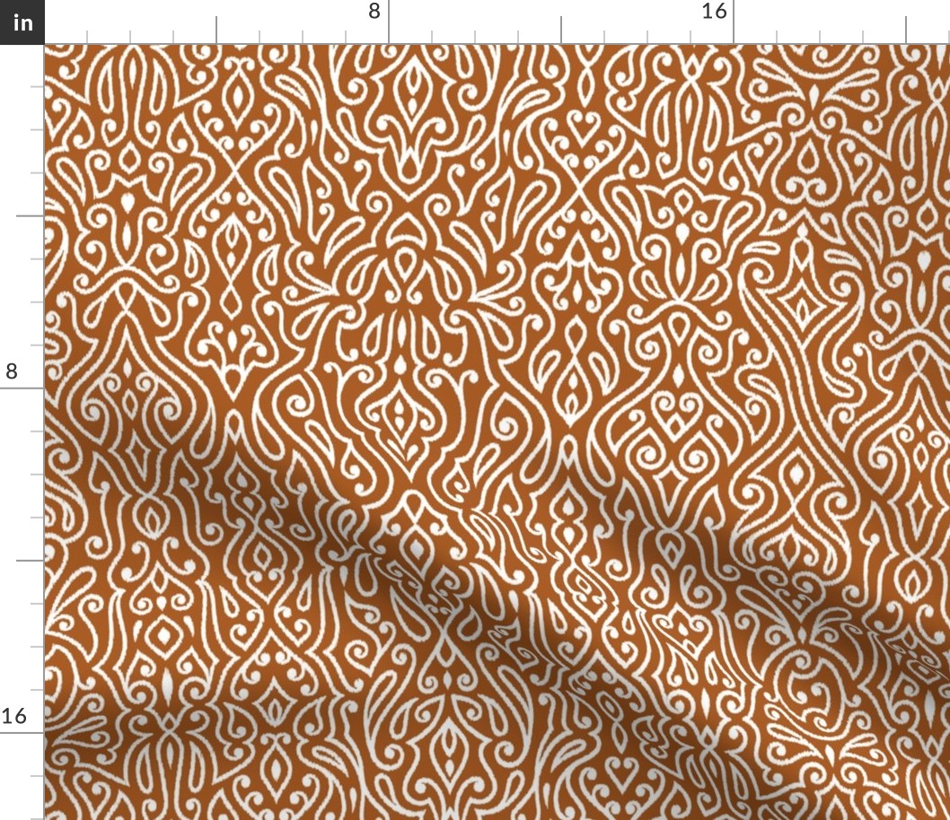 Boho Paisley Ikat Terracotta Medium