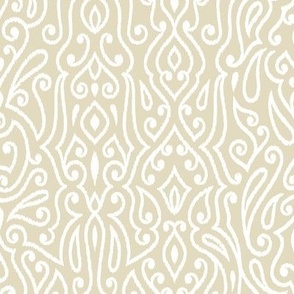 Boho Paisley Ikat Ecru Medium