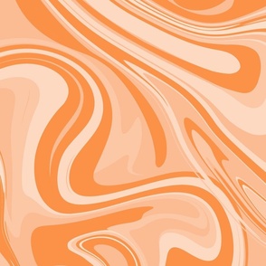 Swirls Of Liquid Art Orange Sherbert Cream