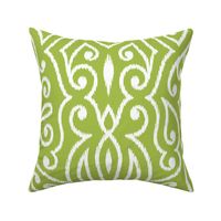 Boho Paisley Ikat Lime Green Large