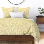 Boho Paisley Ikat Lemon Yellow Large