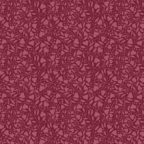 Heart Vine - Micro - Burgundy Wine Red & Ruby Raspberry Pink - Love & Hearts