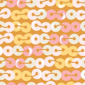 Modern Sequin Abstract Pastel Geometric Chain Pattern