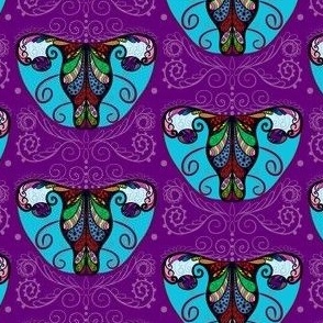 Colorful Uterus - purple x small