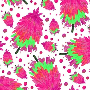 Red Hot Poker-Pink&Green