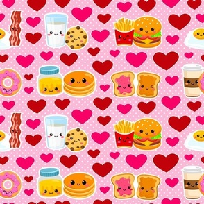 Small Happy Face Food and Heart Stickers for Peel and Stick Wallpaper  Crafts or Iron on Applique Patches