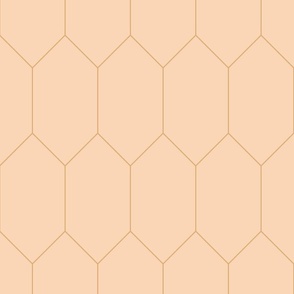 Blush and Rose Gold Skinny Hexagon Tile
