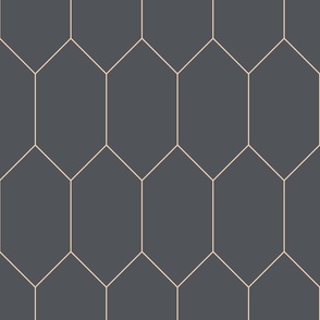 charcoal and blush tile