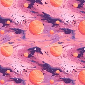 Cosmic Swirl: Seamless Space-Inspired Pattern