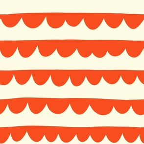 Red Bumpy Abstract Horizontal Shapes - Medium