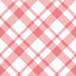 medium plaid / pink and white