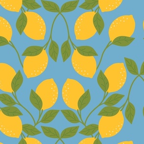 Lovely Lemons - yellow and blue