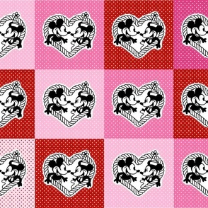 Classic Mickey and Minnie 4x4 Valentine Sticker Patchwork Panels