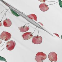watercolor cherries - x-large