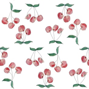 watercolor cherries - x-large