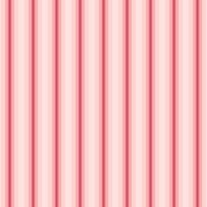 Valentine Heart Strings Shades of Pink Stripe -  2 inch repeat