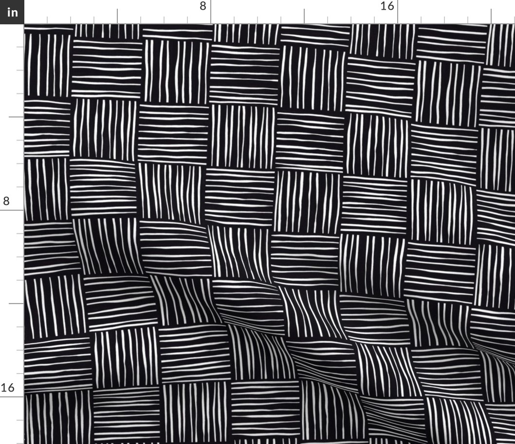 Geometric Stripes - Black & White