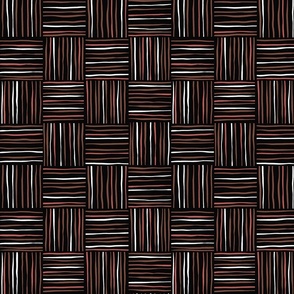 Geometric Stripes - Black & Brown