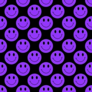 purple smile faces