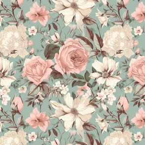 Mid-Century Blooms: Classic Cottage Charm in Lovely Hues