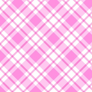 White pink plaid diagonal pattern